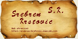 Srebren Krstović vizit kartica